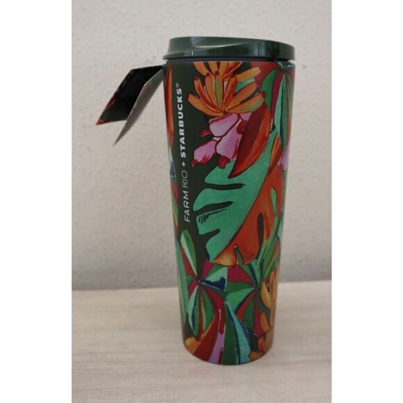 Farm Rio +Starbucks Green Banana Mix 16oz Hot Cup Tumbler Summer '25 RARE - Picture 2 of 13